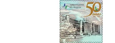 Imagem: Selo 50 anos Justiça Federal em Alagoas