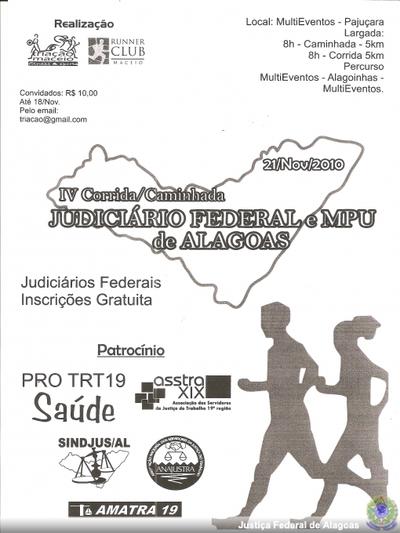 Imagem: Folder IV Corrida/Caminhada do Judiciário Federal e MPU