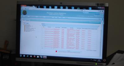 Imagem: Processo Judicial Eletrônico em tramitação na 1ª Vara
