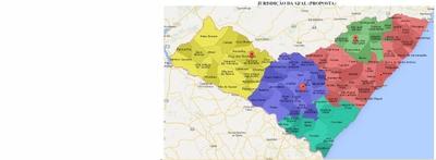 Imagem: Como ficaria o Mapa Jurisdicional com vara em Penedo