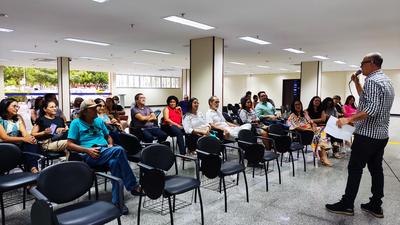 Imagem: Aposentados desfrutaram de um momento de descontração e reecontro, no segundo dia da Semana do Servidor