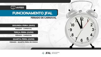 Imagem: JFAL terá seu funcionamento alterado alterado