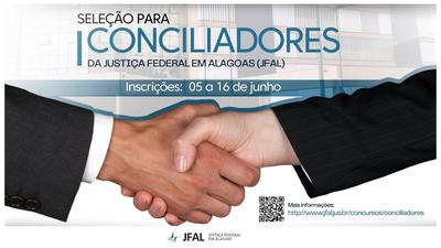 Imagem: Inscrições para cadastro reserva para conciliadores começa dia 5 na JFAL