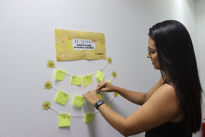 Setembro Amarelo: público interno é convidado para escrever frases motivacionais