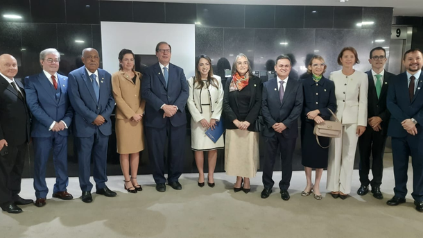 Imagem: A desembargadora federal Joana Carolina (lenço verde) representou o TRF5 em Brasília